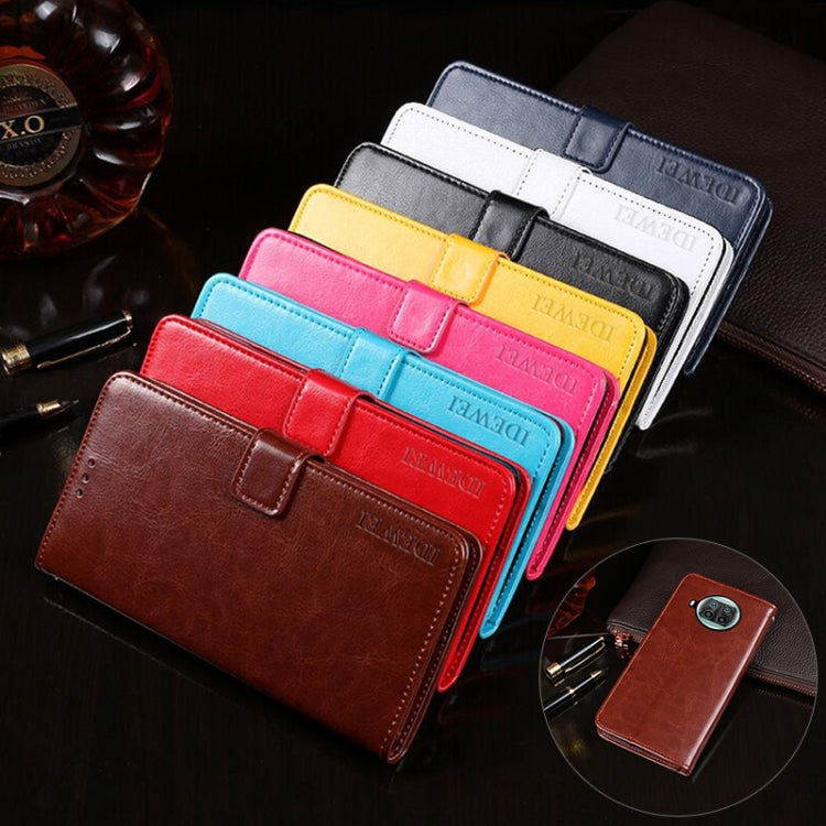 idewei Crazy Horse Texture Horizontal Flip Leather Case with Holder & Card Slots & Wallet, For Xiaomi Mi 10i 5G, For ZTE Zmax 10