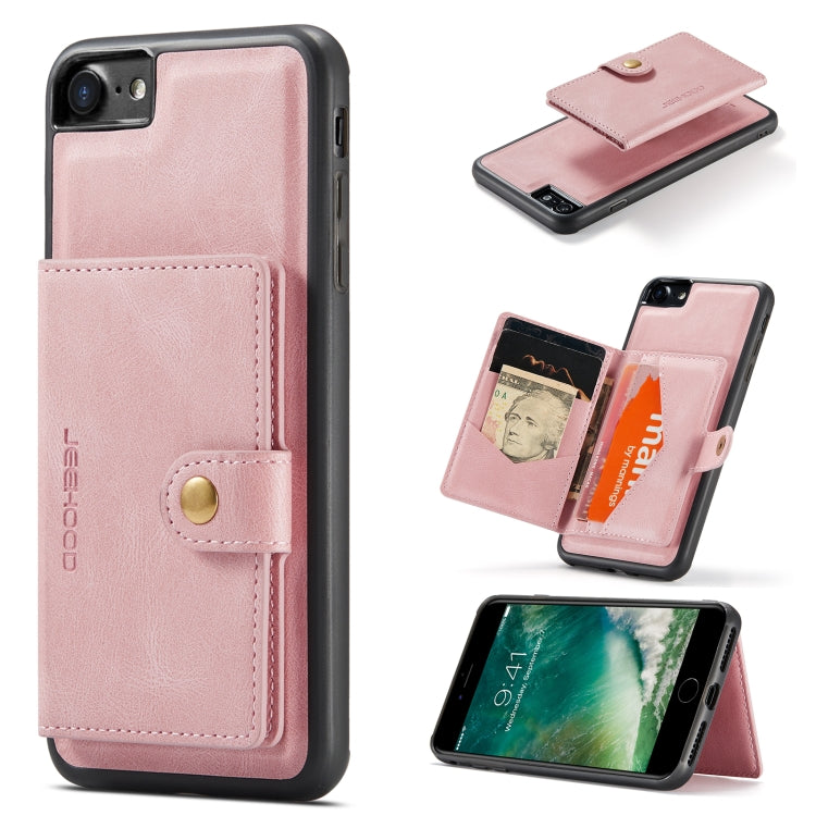 JEEHOOD Retro Magnetic Detachable Protective Case with Wallet & Card Slot & Holder, For iPhone 8 Plus & 7 Plus, For iPhone SE 2022 / SE 2020 & 8 & 7, For iPhone X / XS, For iPhone XR