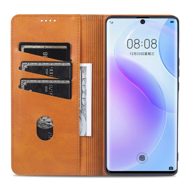 AZNS Magnetic Calf Texture Horizontal Flip Leather Case with Card Slots & Holder & Wallet, For Samsung Galaxy S21 Ultra 5G, For Huawei nova 8 5G, For Huawei nova 8 Pro 5G