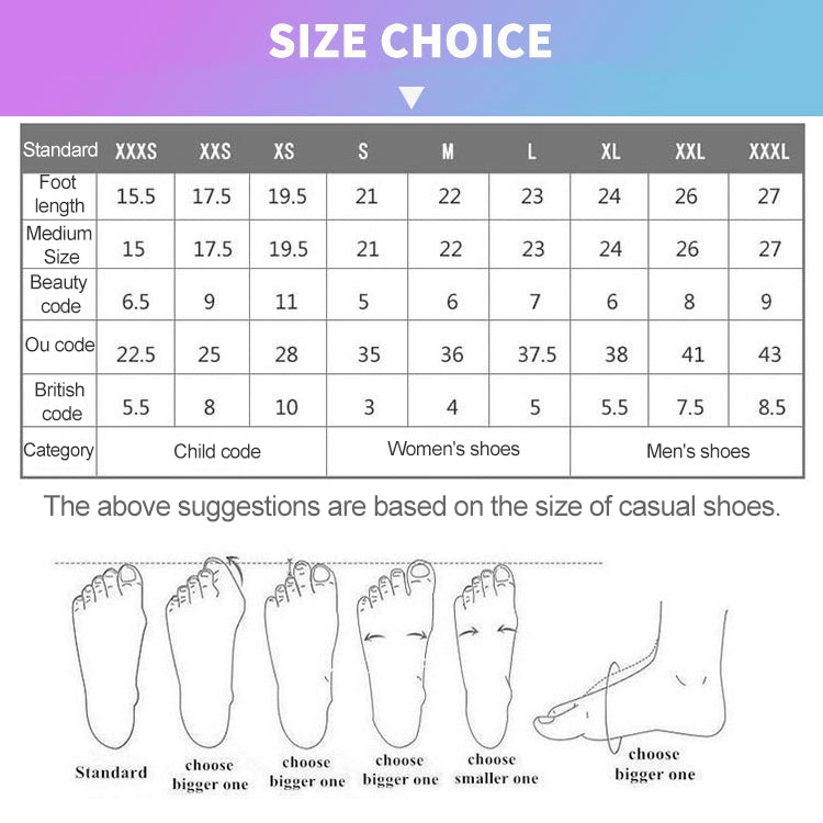 Non-slip Plastic Grain Texture Thick Cloth Sole Solid Color Diving Shoes and Socks, One Pair, XXXS, XXS, XS, S