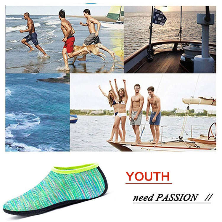 Non-slip Plastic Grain Texture Thick Cloth Sole Printing Diving Shoes and Socks, One Pair, XXXS, XXS, XS, S