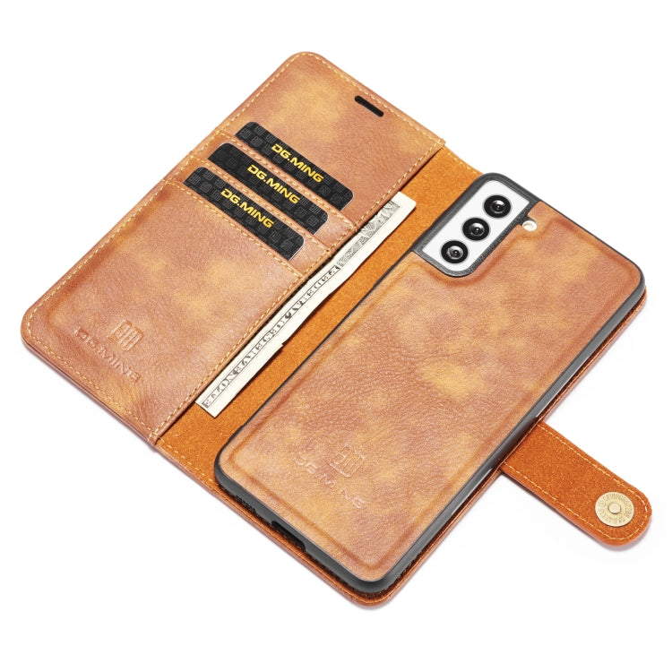DG.MING Crazy Horse Texture Flip Detachable Magnetic Leather Case with Holder & Card Slots & Wallet, For Samsung Galaxy S21 5G, For Samsung Galaxy S21+ 5G, For Samsung Galaxy S21 Ultra 5G
