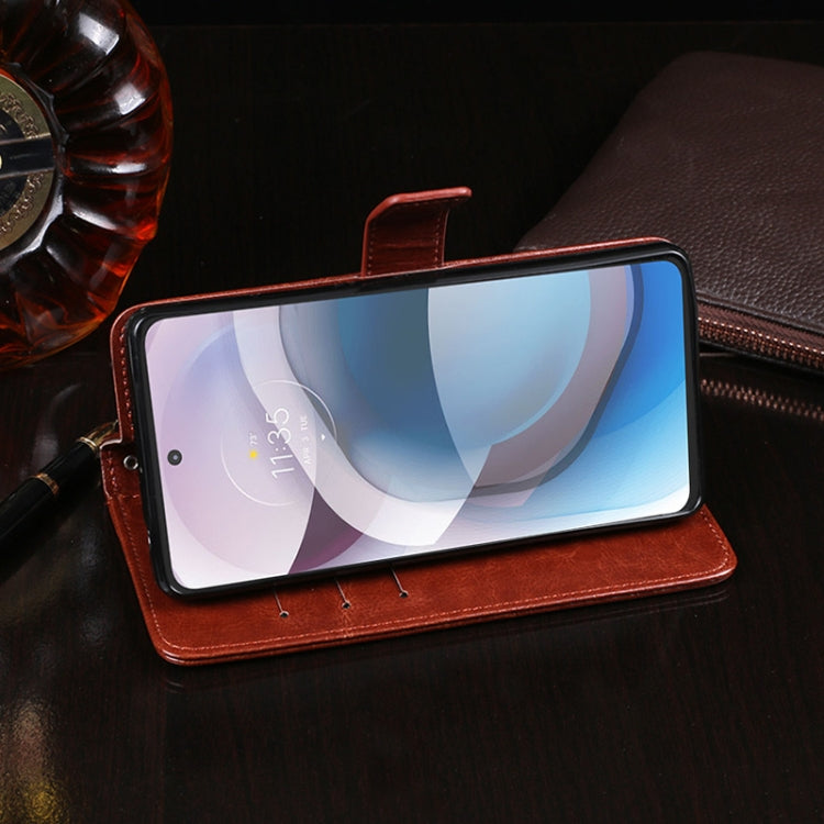 idewei Crazy Horse Texture Horizontal Flip Leather Case with Holder & Card Slots & Wallet, For Motorola Moto One 5G Ace, For OPPO A55, For OPPO Realme V15