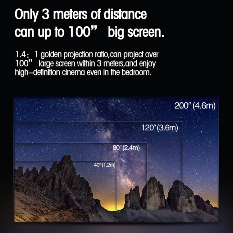 T10 1920x1080P 3600 Lumens Portable Home Theater LED HD Digital Projector, Android Version, Android Version