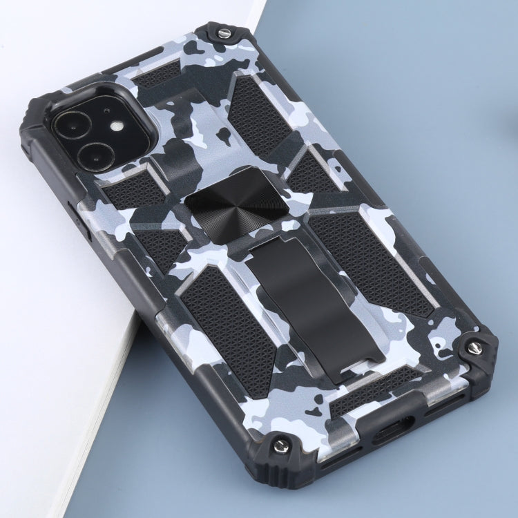 Camouflage Armor Shockproof TPU + PC Magnetic Protective Case with Holder, For iPhone 11 Pro Max, For iPhone 11, For iPhone 11 Pro