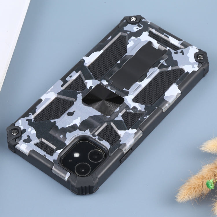 Camouflage Armor Shockproof TPU + PC Magnetic Protective Case with Holder, For iPhone 11 Pro Max, For iPhone 11, For iPhone 11 Pro