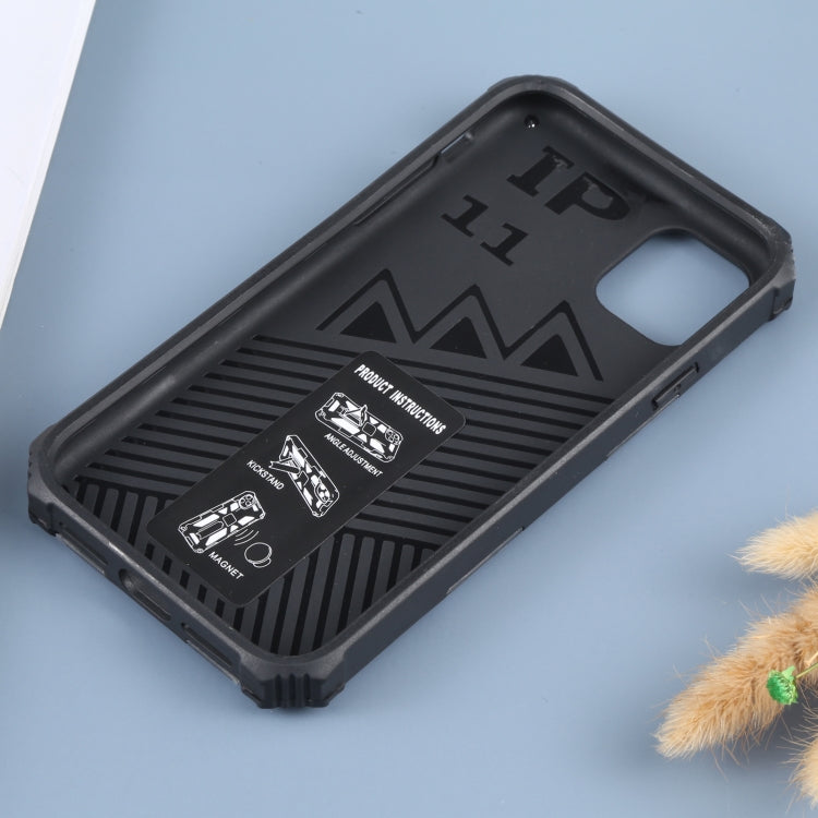 Camouflage Armor Shockproof TPU + PC Magnetic Protective Case with Holder, For iPhone 11 Pro Max, For iPhone 11, For iPhone 11 Pro