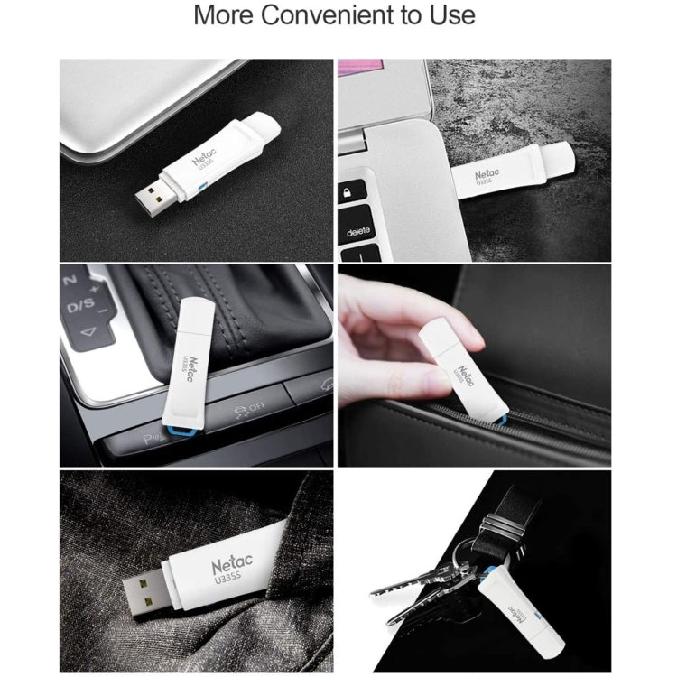 Netac U335S USB 3.0 High Speed Antivirus Write Protection USB Flash Drives U Disk, 128GB