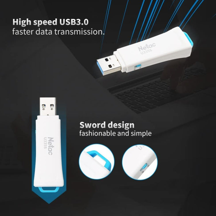 Netac U335S USB 3.0 High Speed Antivirus Write Protection USB Flash Drives U Disk, 128GB
