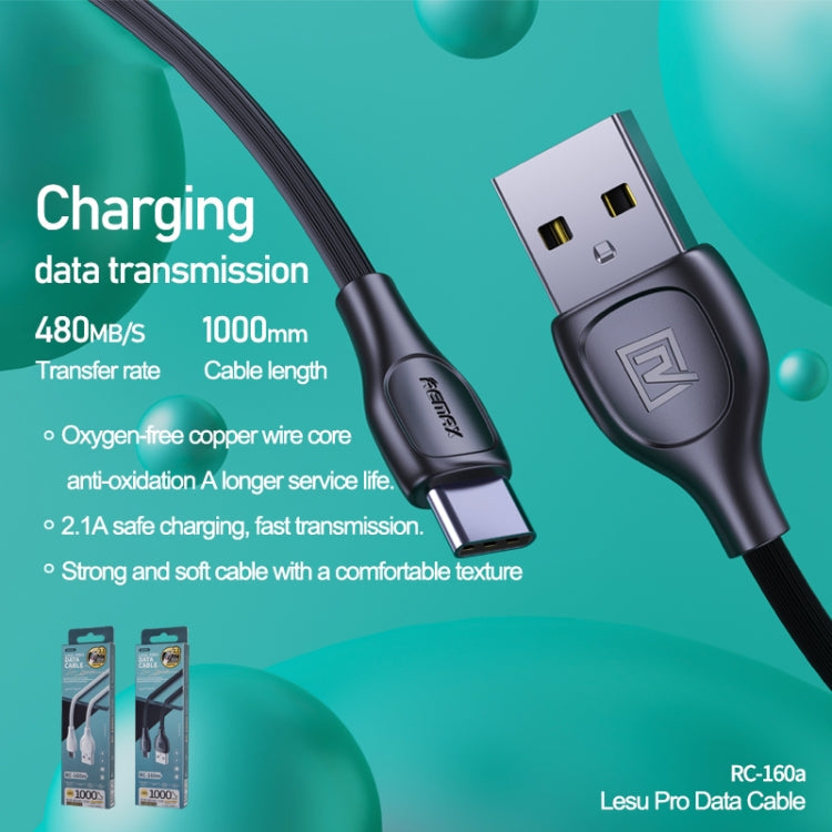 Remax 2.1A Lesu Pro Series Charging Data Cable, Length: 1m, Type-C, 8 Pin