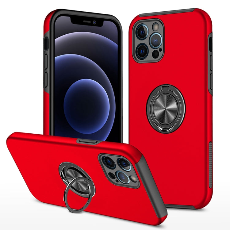 PC + TPU Shockproof Magnetic Protective Case with Invisible Ring Holder, For iPhone 12 Pro, For iPhone 12 Pro Max