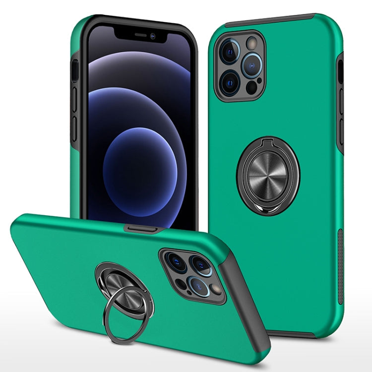 PC + TPU Shockproof Magnetic Protective Case with Invisible Ring Holder, For iPhone 12 Pro, For iPhone 12 Pro Max