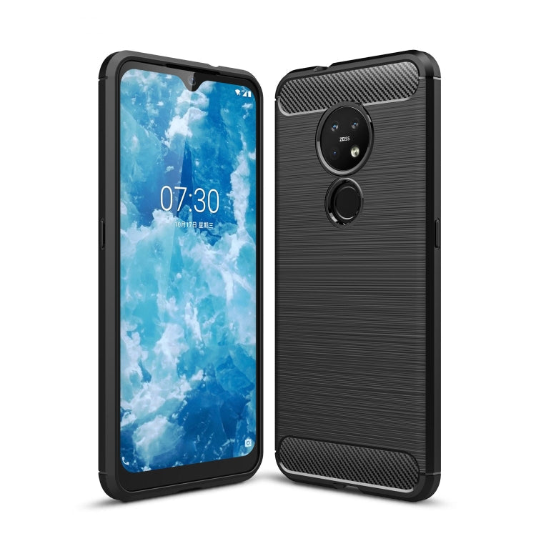 Brushed Texture Carbon Fiber TPU Protective Case, For Nokia 7.2 & 6.2