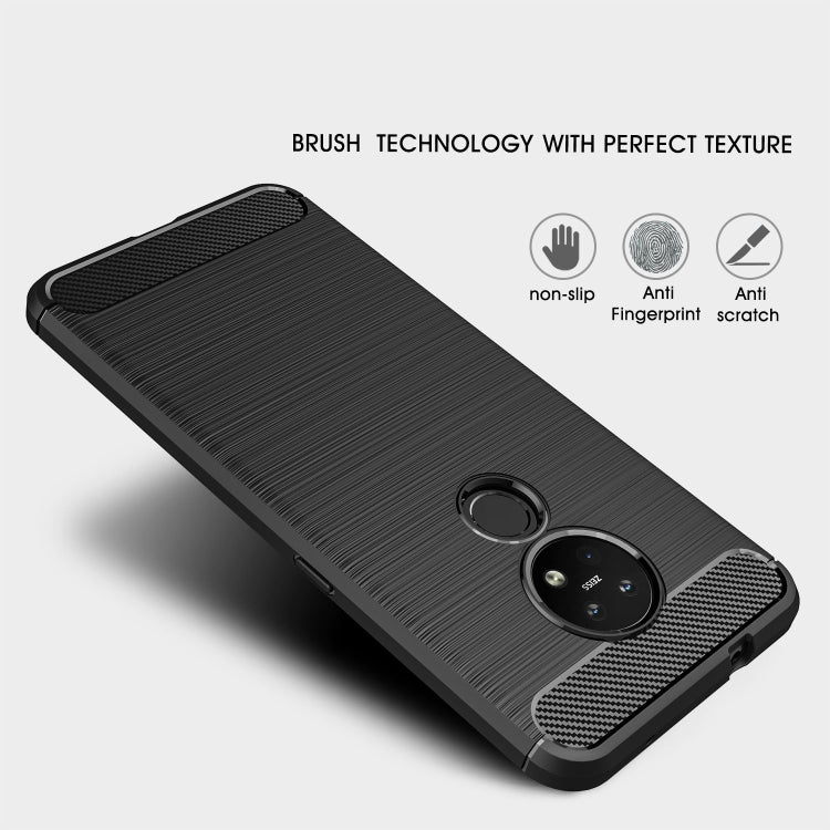Brushed Texture Carbon Fiber TPU Protective Case, For Nokia 7.2 & 6.2