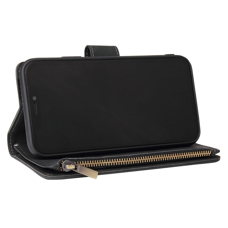 Multifunctional Retro Frosted Horizontal Flip Leather Case with Card Slot & Holder & Zipper Wallet & Photo Frame & Lanyard, For iPhone XR, For iPhone 11 Pro Max