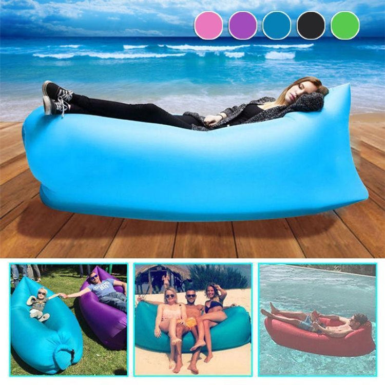 Outdoor Portable Lazy Water Inflatable Sofa Beach Grass Air Bed, Size: 200 x 70cm, 200 x 70cm Green, 200 x 70cm Pink, 200 x 70cm Rose Red, 200 x 70cm Sapphire Blue, 200 x 70cm Grass Green, 200 x 70cm Red, 200 x 70cm Yellow, 200 x 70cm Purple...