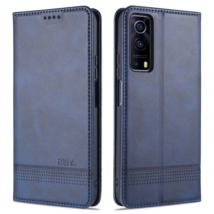 AZNS Magnetic Calf Texture Horizontal Flip Leather Case with Card Slots & Holder & Wallet, For vivo Y72 5G, For vivo iQOO Z3