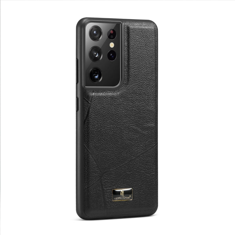 Fierre Shann Leather Texture Phone Back Cover Case, For Samsung Galaxy Note20 Ultra, For Samsung Galaxy S21 5G, For Samsung Galaxy S21+ 5G, For Samsung Galaxy S21 Ultra 5G, For OPPO Find X3