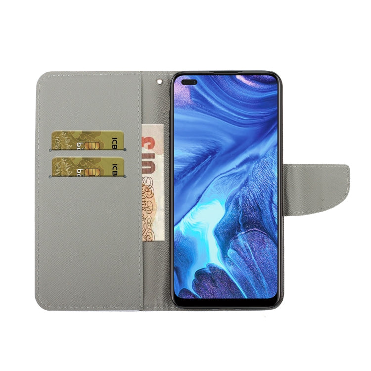 Painted Pattern Horizontal Flip Leathe Case, For OPPO Reno4
