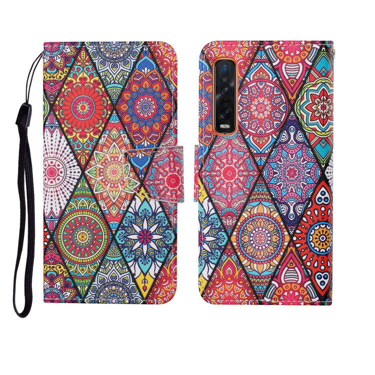 Painted Pattern Horizontal Flip Leathe Case, For OPPO Find X2 Pro