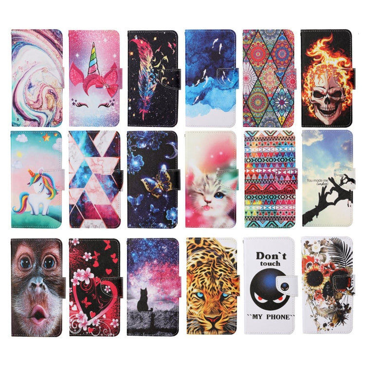 Painted Pattern Horizontal Flip Leathe Case, For iPhone 12 mini