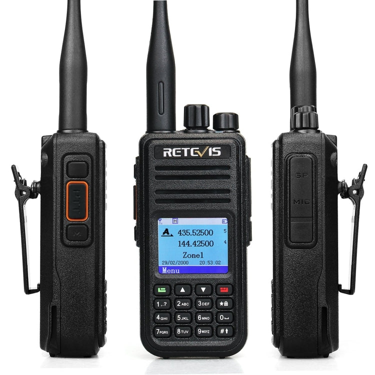 RETEVIS RT3S 136-174MHz + 400-480MHz 3000CH Handheld DMR Digital Two Way Radio Walkie Talkie, GPS Version, RT3S, GPS Version
