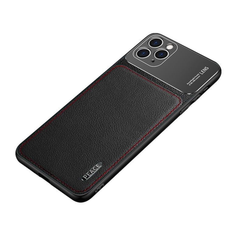 Frosted Metal + Leather Texture Protective Case, For vivo iQOO 5 5G, For iPhone 11