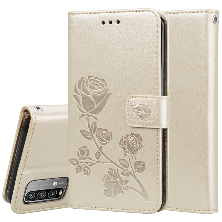 Rose Embossed Horizontal Flip PU Leather Case with Holder & Card Slots & Wallet, For Xiaomi Poco M3