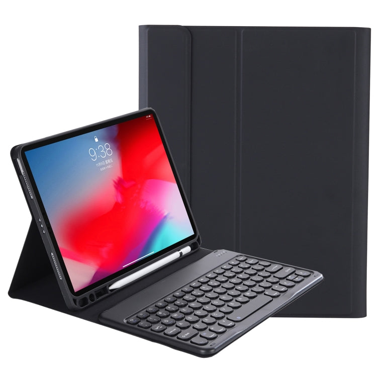 YT11B Detachable Candy Color Skin Feel Texture Round Keycap Bluetooth Keyboard Leather Case For iPad Air 4 2020 / Air 5 2022 / Pro 11 inch 2022 / 2021 / 2020 / 2018(White Ice), For iPad Air 11 2024 / 2025 / Air 2020 10.9...