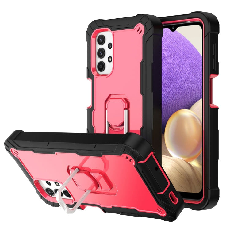 PC + Rubber 3-layers Shockproof Protective Case with Rotating Holder, For Samsung Galaxy A32 5G, For Samsung Galaxy A72 5G / 4G