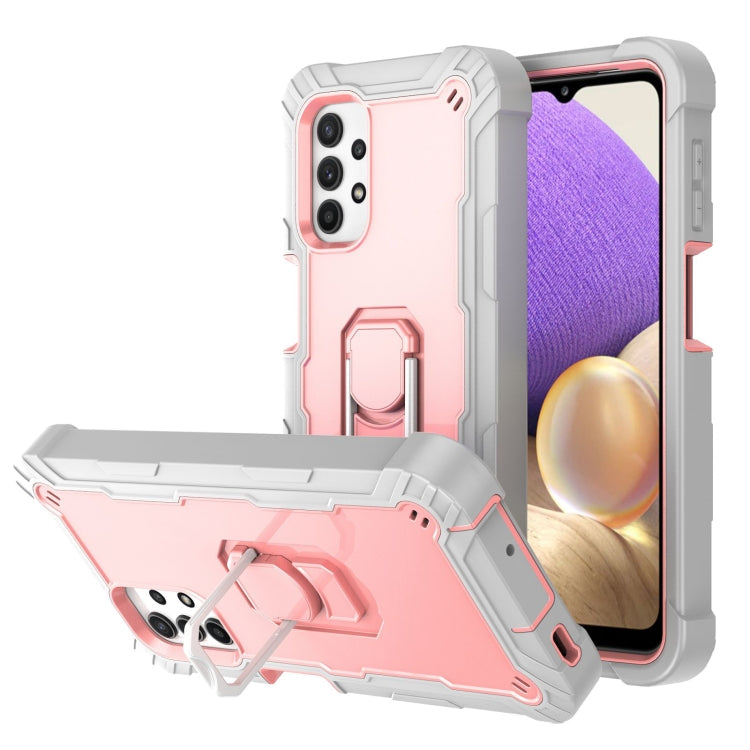 PC + Rubber 3-layers Shockproof Protective Case with Rotating Holder, For Samsung Galaxy A32 5G, For Samsung Galaxy A72 5G / 4G