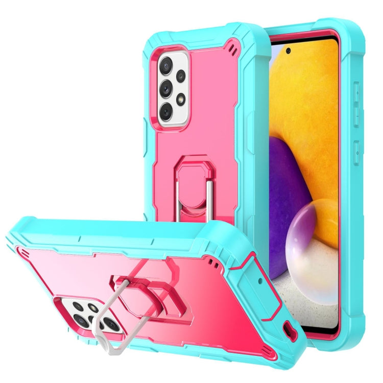 PC + Rubber 3-layers Shockproof Protective Case with Rotating Holder, For Samsung Galaxy A32 5G, For Samsung Galaxy A72 5G / 4G