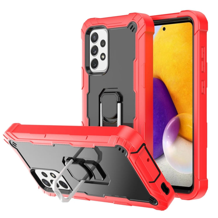 PC + Rubber 3-layers Shockproof Protective Case with Rotating Holder, For Samsung Galaxy A32 5G, For Samsung Galaxy A72 5G / 4G