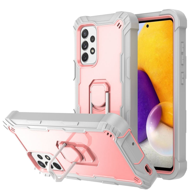 PC + Rubber 3-layers Shockproof Protective Case with Rotating Holder, For Samsung Galaxy A32 5G, For Samsung Galaxy A72 5G / 4G