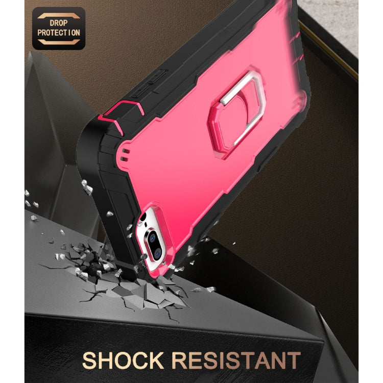 PC + Rubber 3-layers Shockproof Protective Case with Rotating Holder, For iPhone 8 Plus / 7 Plus, For iPhone 11