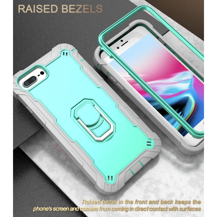 PC + Rubber 3-layers Shockproof Protective Case with Rotating Holder, For iPhone 8 Plus / 7 Plus, For iPhone 11