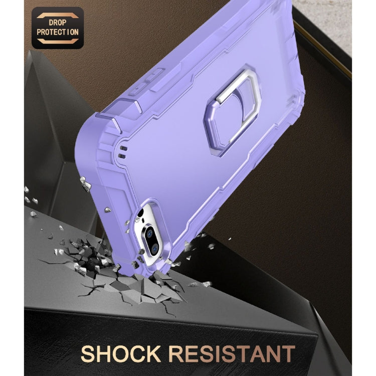 PC + Rubber 3-layers Shockproof Protective Case with Rotating Holder, For iPhone 8 Plus / 7 Plus, For iPhone 11