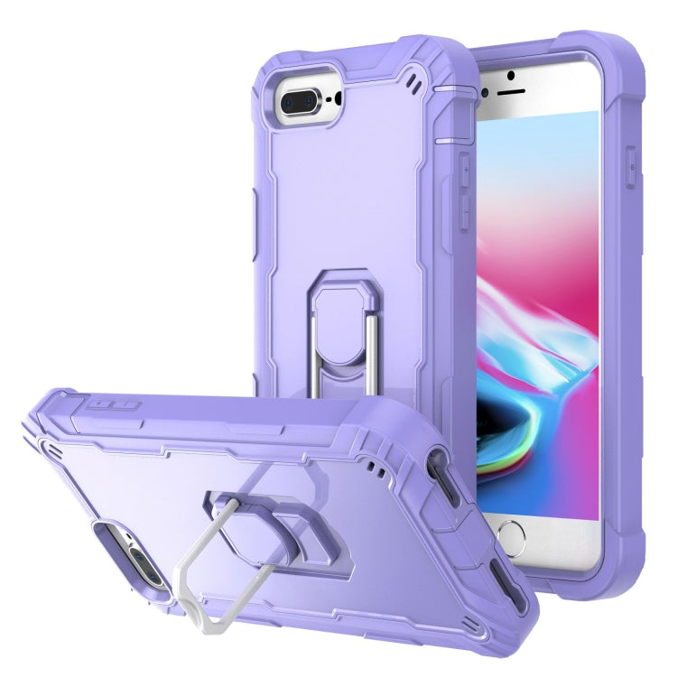 PC + Rubber 3-layers Shockproof Protective Case with Rotating Holder, For iPhone 8 Plus / 7 Plus, For iPhone 11