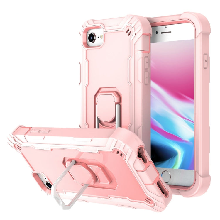 PC + Rubber 3-layers Shockproof Protective Case with Rotating Holder, For iPhone SE 2022 / SE 2020 / 8 / 7, For iPhone XS / X