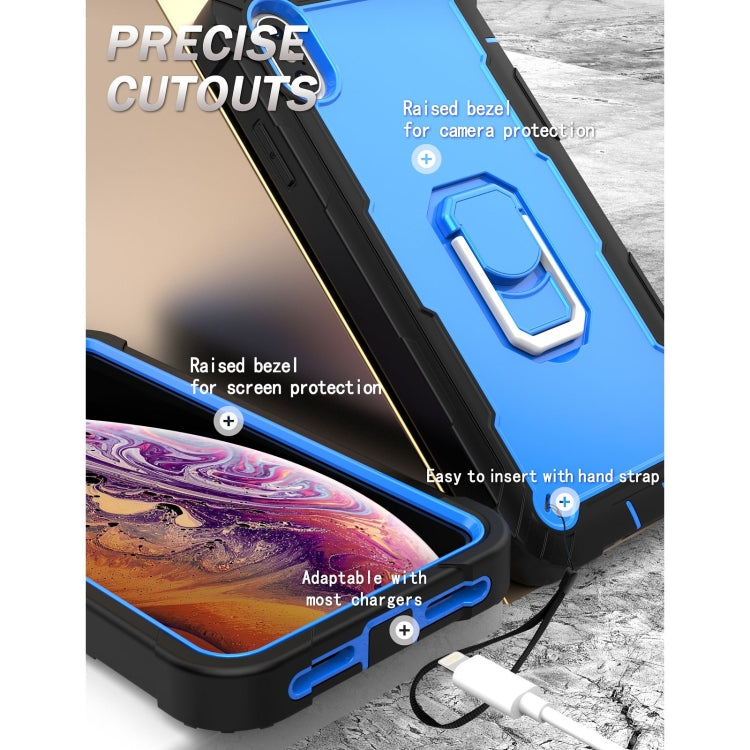 PC + Rubber 3-layers Shockproof Protective Case with Rotating Holder, For iPhone XR, For iPhone XS Max