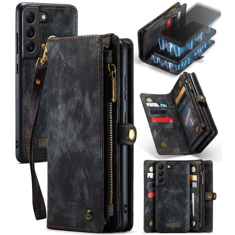 CaseMe 008 Detachable Multifunctional Horizontal Flip Leather Case, with Card Slot & Holder & Zipper Wallet & Photo Frame, For Samsung Galaxy S21 FE