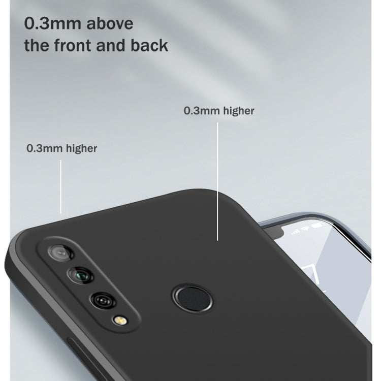 Solid Color Liquid Silicone Straight Edge Dropproof Full Coverage Protective Case, For Huawei Enjoy 10 Plus, For Huawei Enjoy 10s