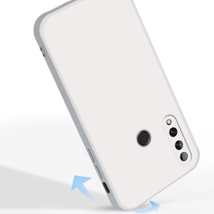 Solid Color Liquid Silicone Straight Edge Dropproof Full Coverage Protective Case, For Huawei Enjoy 10 Plus, For Huawei Enjoy 10s