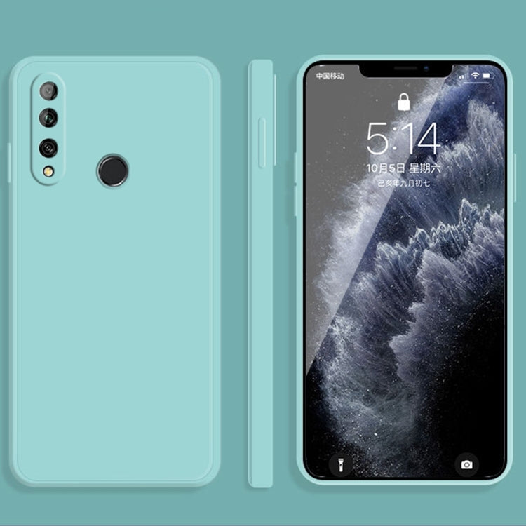 Solid Color Liquid Silicone Straight Edge Dropproof Full Coverage Protective Case, For Huawei Enjoy 10 Plus, For Huawei Enjoy 10s