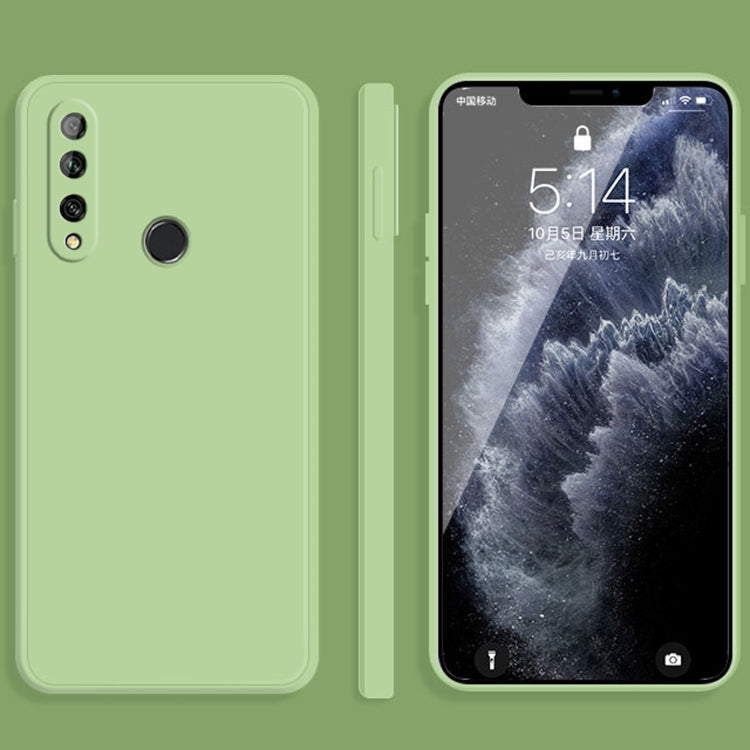 Solid Color Liquid Silicone Straight Edge Dropproof Full Coverage Protective Case, For Huawei Enjoy 10 Plus, For Huawei Enjoy 10s
