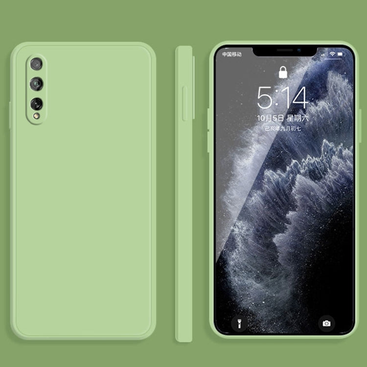 Solid Color Liquid Silicone Straight Edge Dropproof Full Coverage Protective Case, For Huawei Enjoy 10 Plus, For Huawei Enjoy 10s