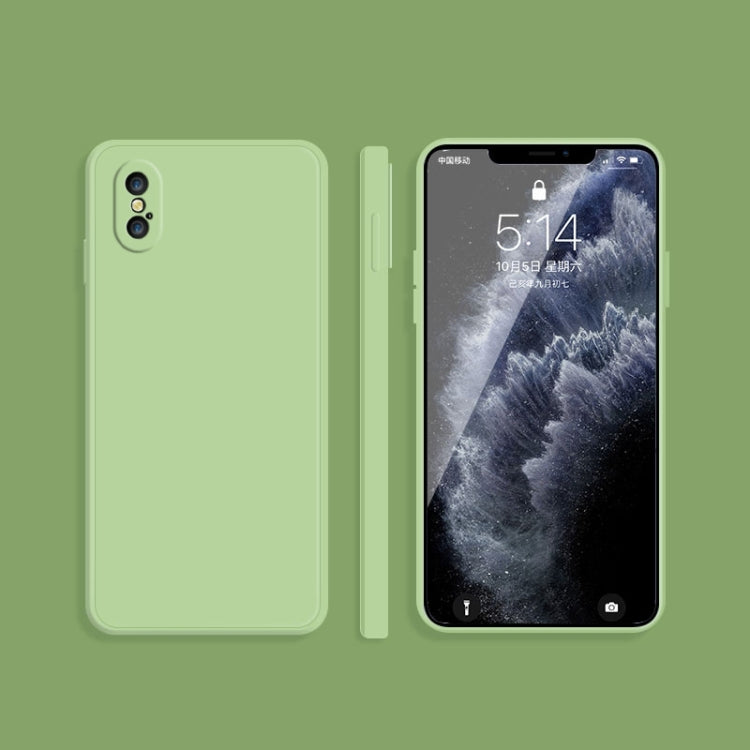 Solid Color Imitation Liquid Silicone Straight Edge Dropproof Full Coverage Protective Case, For iPhone X / XS, For iPhone XR