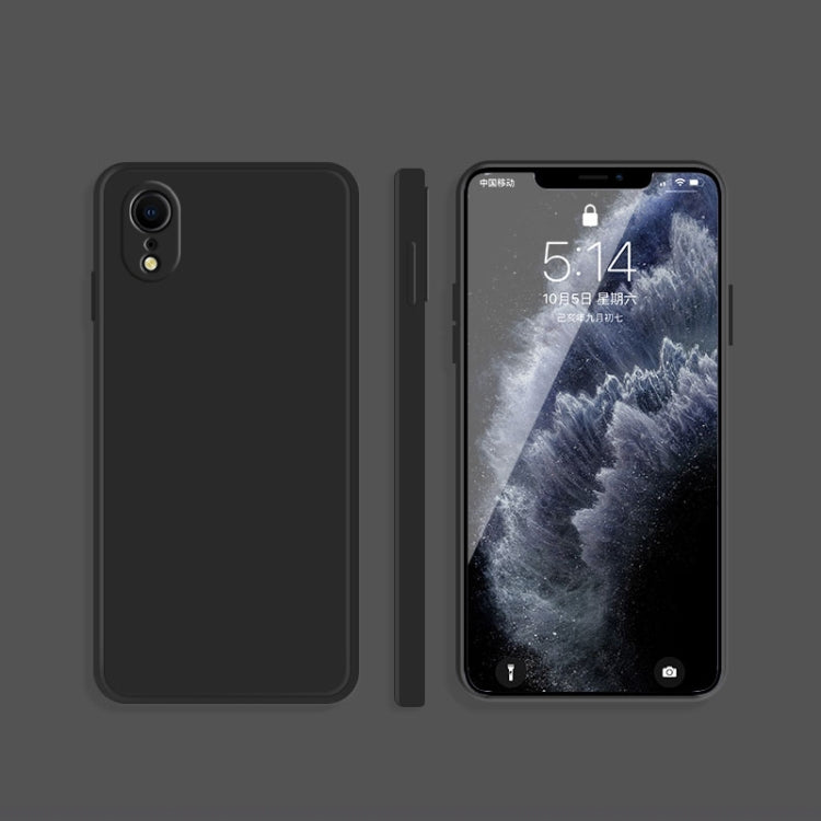 Solid Color Imitation Liquid Silicone Straight Edge Dropproof Full Coverage Protective Case, For iPhone X / XS, For iPhone XR