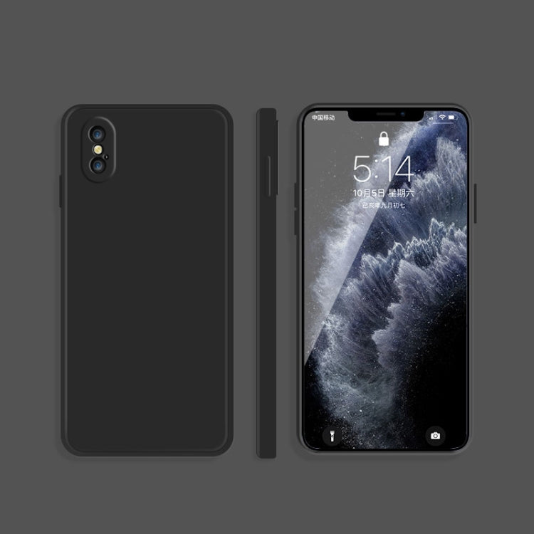 Solid Color Imitation Liquid Silicone Straight Edge Dropproof Full Coverage Protective Case, For iPhone XS Max, For iPhone 11