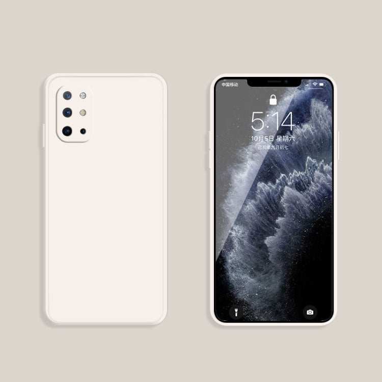 Solid Color Liquid Silicone Straight Edge Dropproof Full Coverage Protective Case, For OnePlus 8T, For OnePlus 9